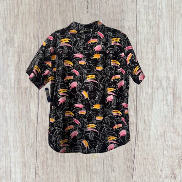 NEW Hurley Beach Beaks Stretch Woven button down shirt, medium - Picture 5 of 6